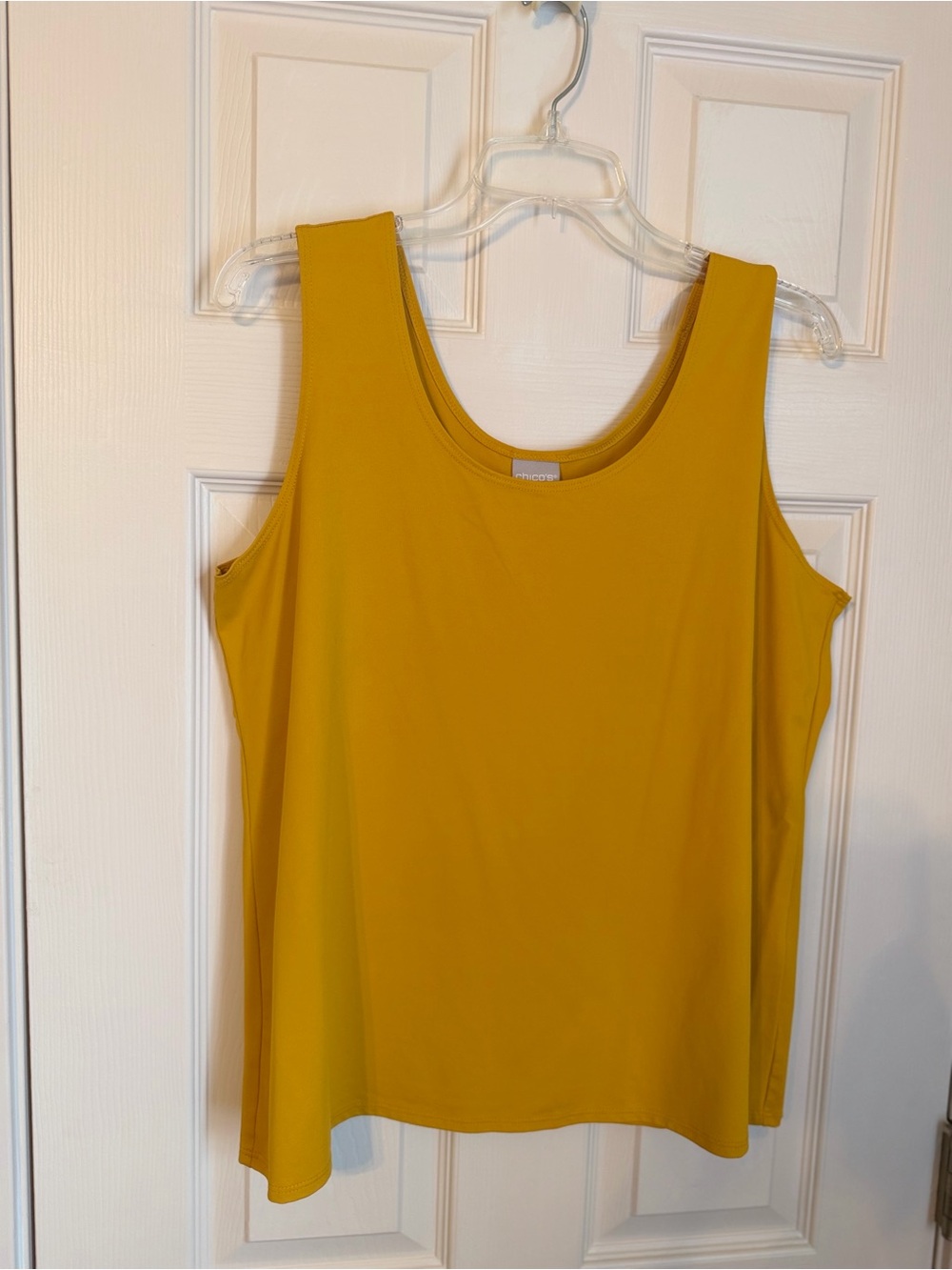 Chico's size 3 Scoop Neck Tank Top - Mustard Yellow US Size XLARGE